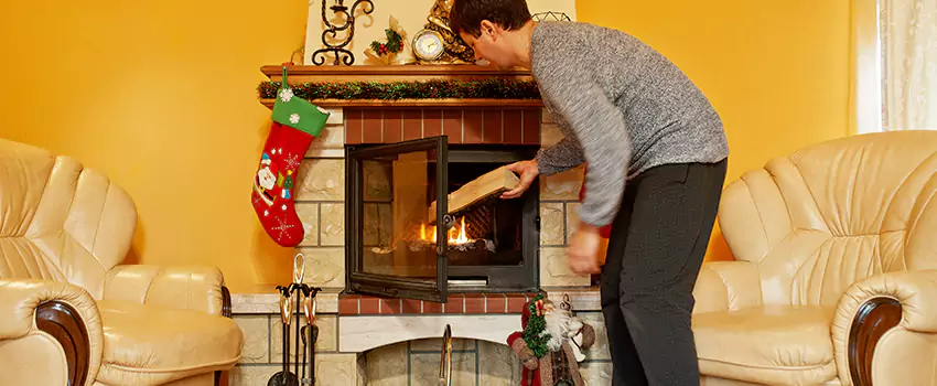 Rusted Metal Fireplace Restoration in Martinez, California